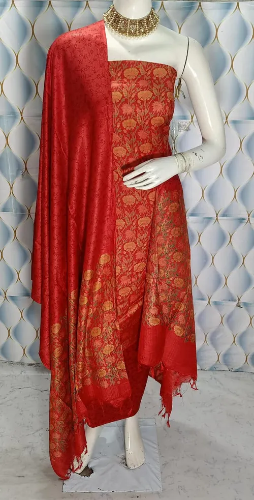 Elegant Katan Silk Full Suit – A Timeless Blend of Luxury and Tradition